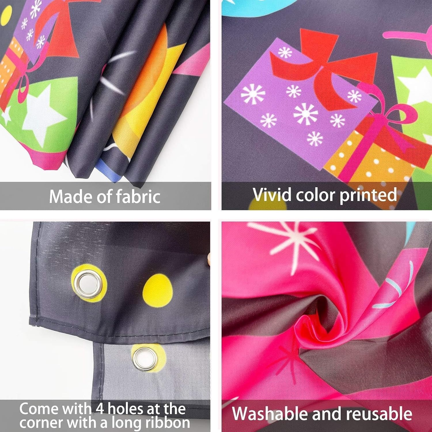 Colourful Happy Birthday Backdrop Banner