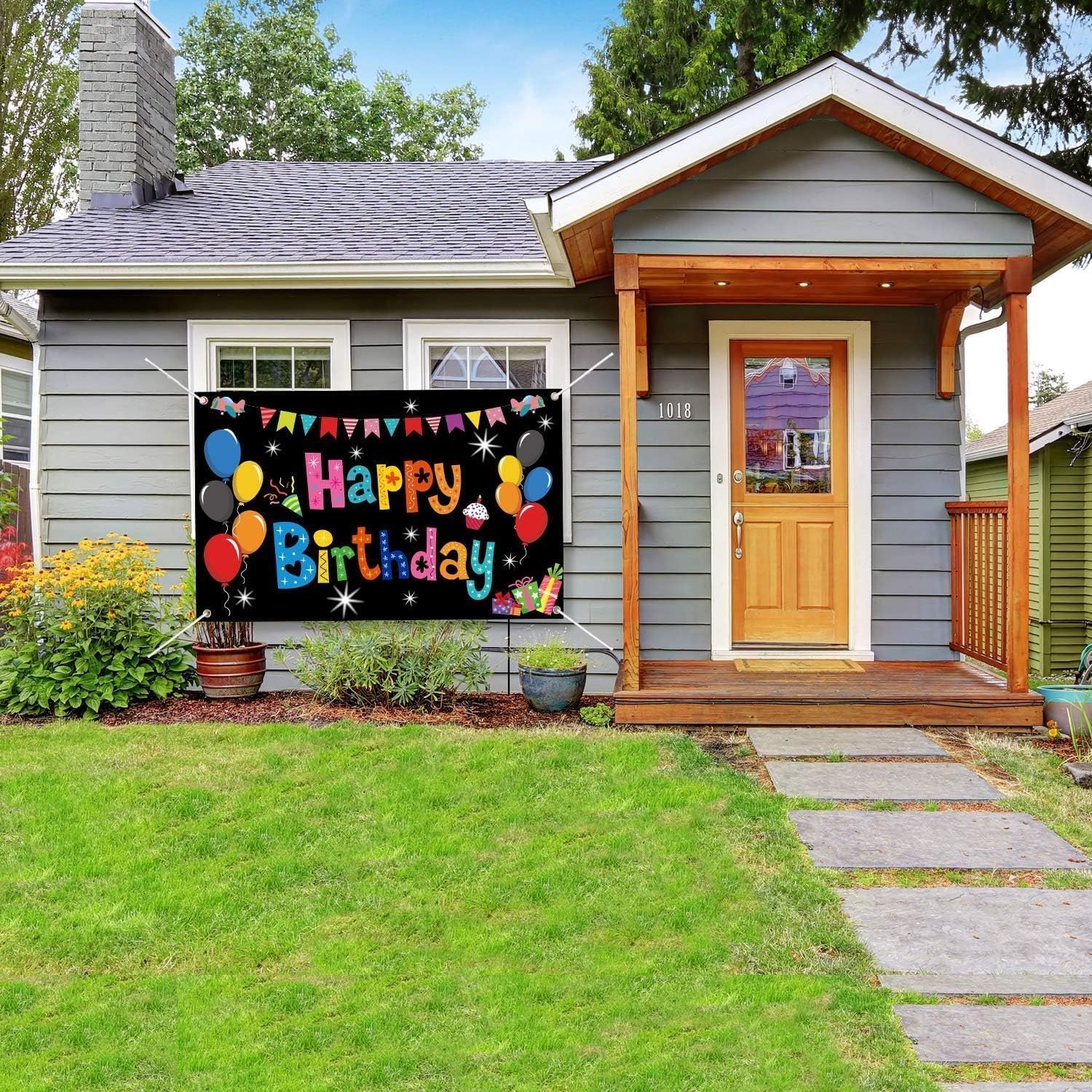 Colourful Happy Birthday Backdrop Banner: image 7