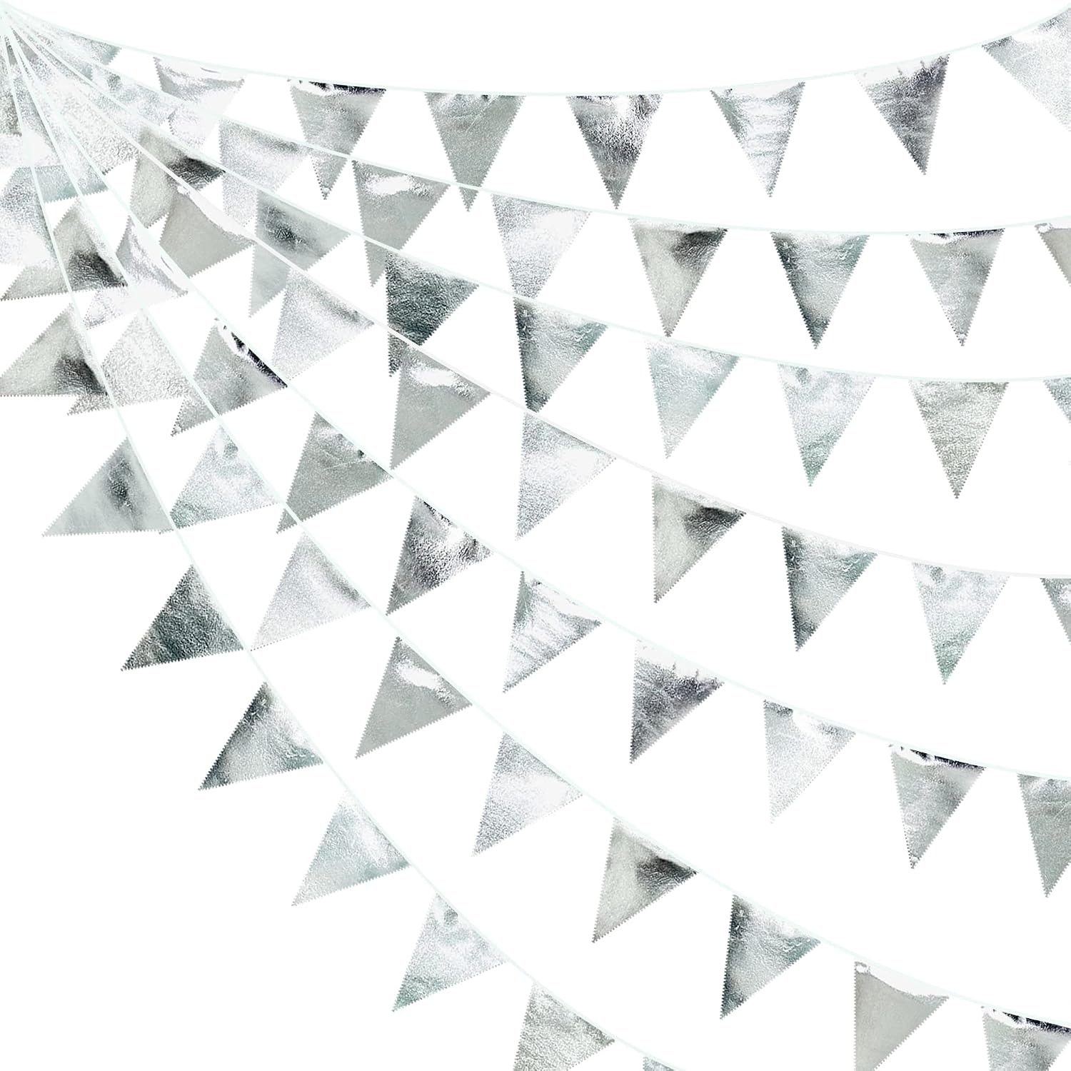 Navy Blue, Gold and Beige Triangle Pennant Bunting: image 10