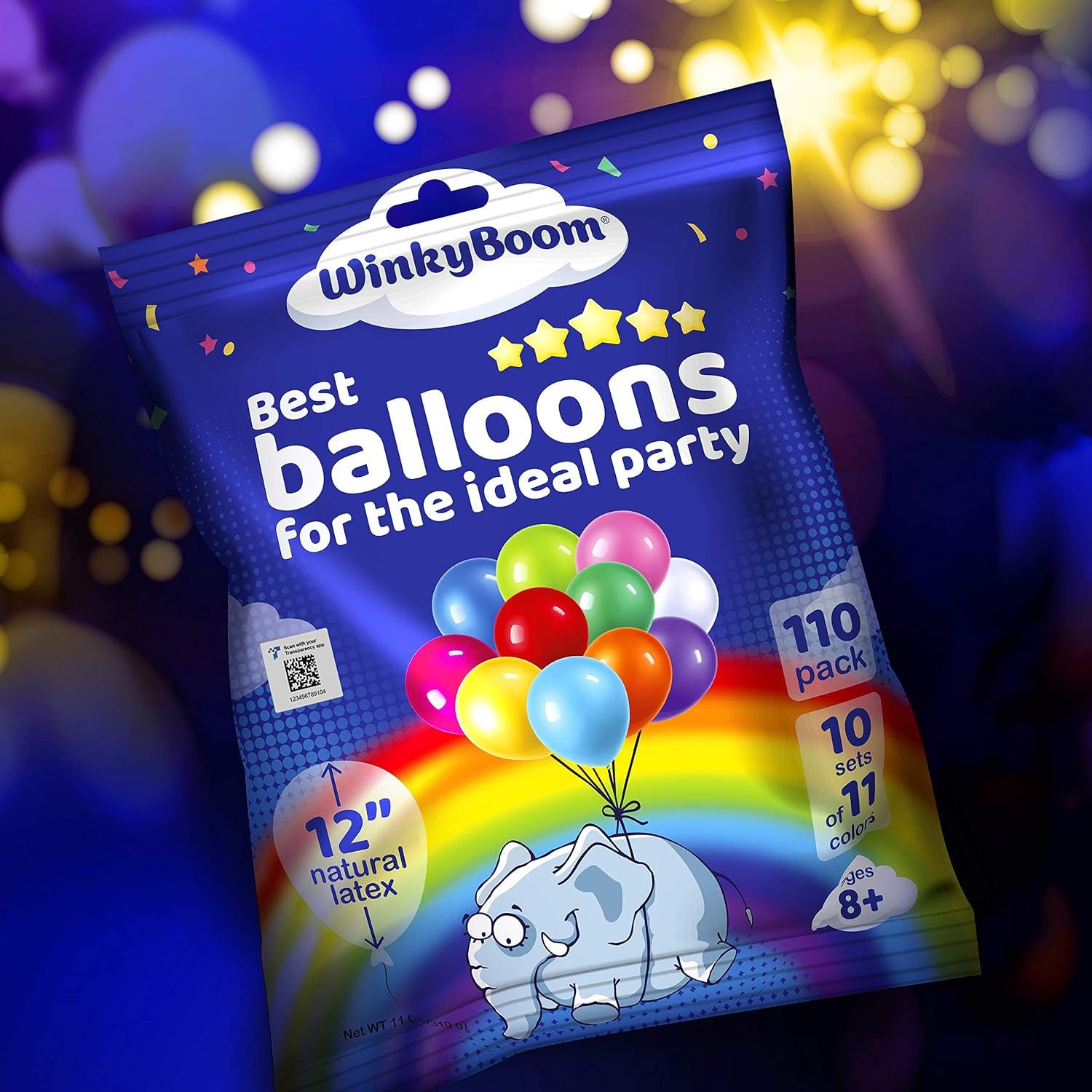 Assorted Party Balloons 110 Pack