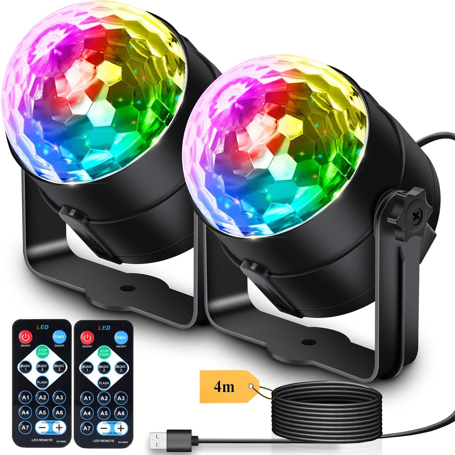 Disco Ball Party Lights 2 Pack
