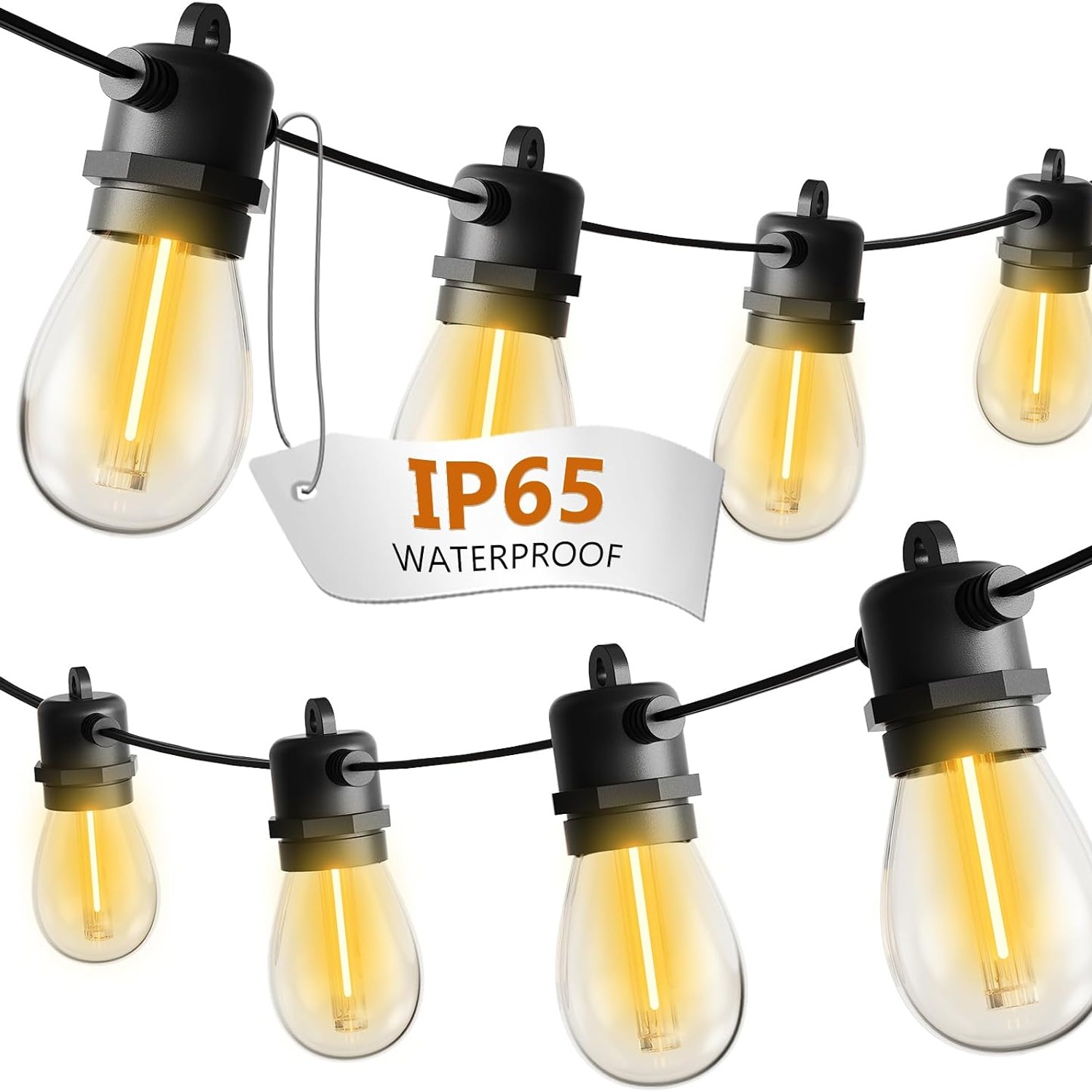 15m Warm White Festoon Lights