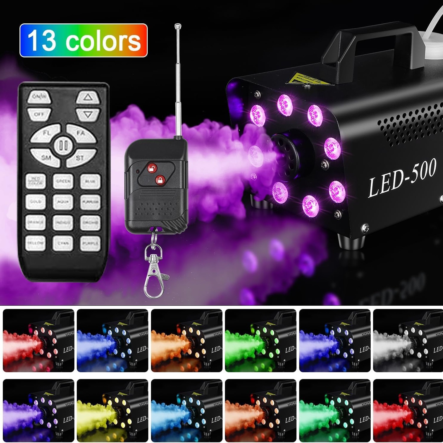 500W Fog Machine with LED Lights: image 3
