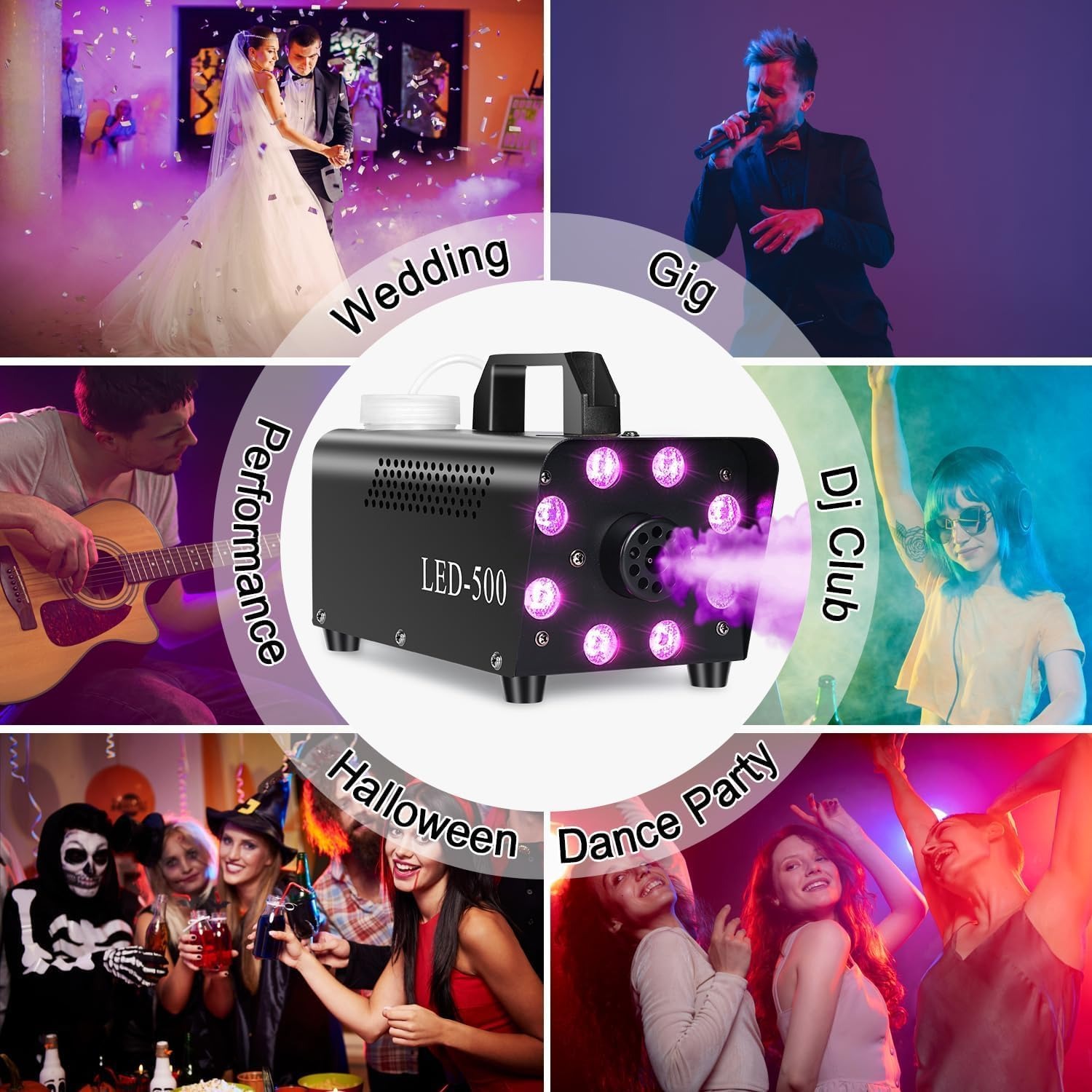 500W Fog Machine with LED Lights: image 6