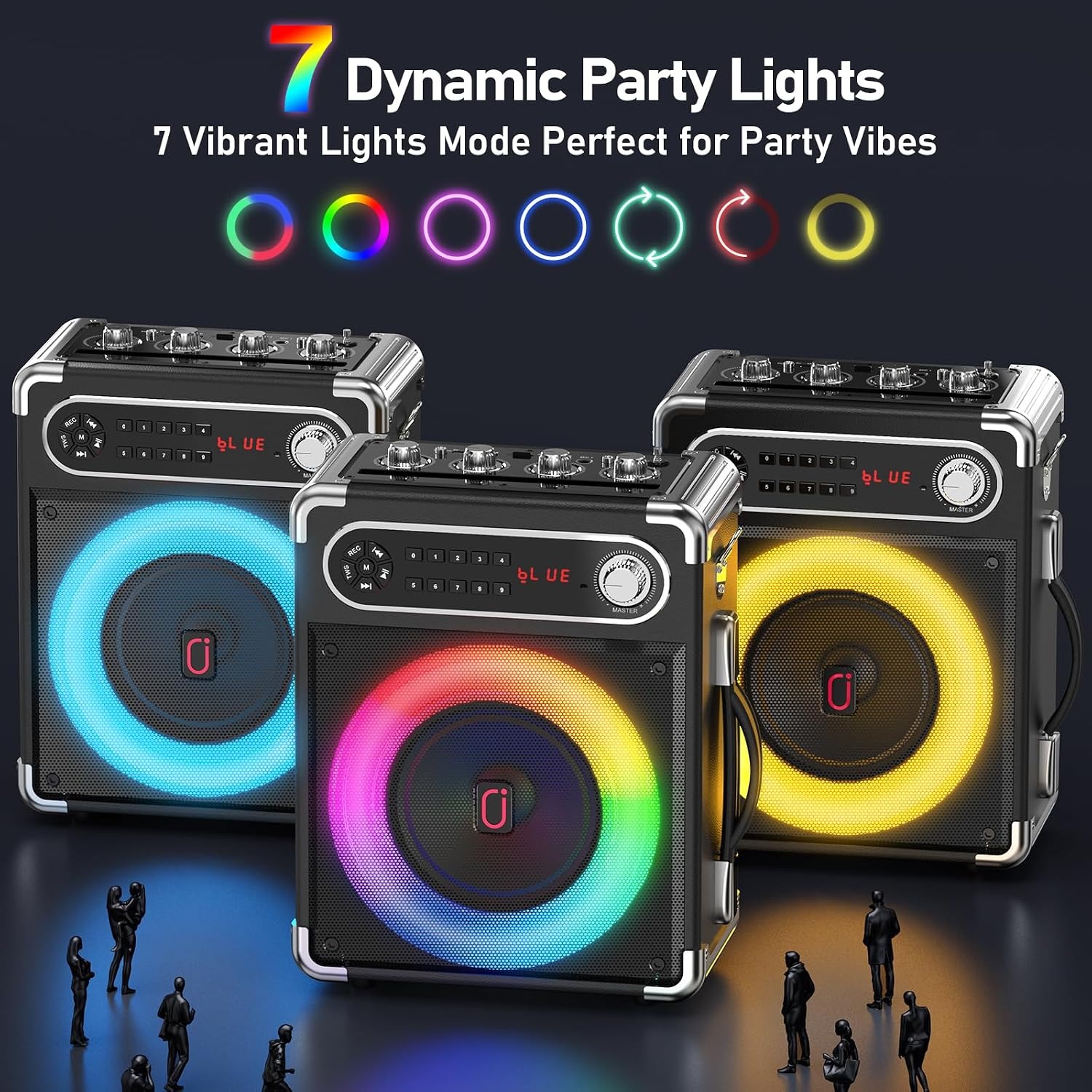 Portable Karaoke Machine with Two Wireless Microphones: image 9