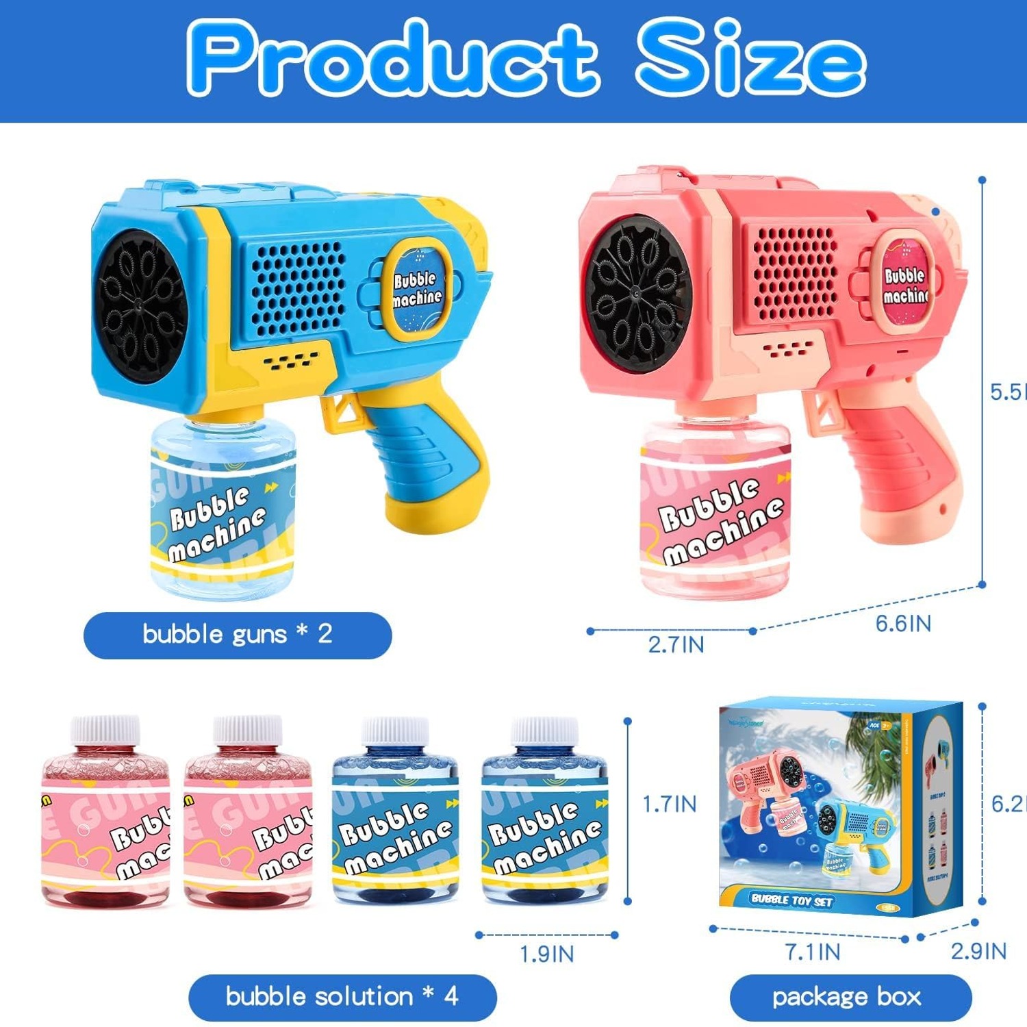 Automatic Bubble Guns 2 Pack