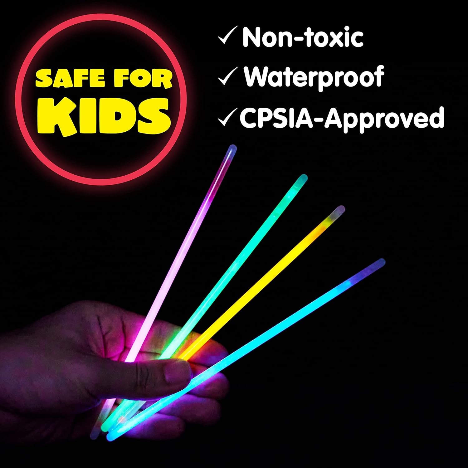 100 Pack Glow Sticks with Bracelet Connectors