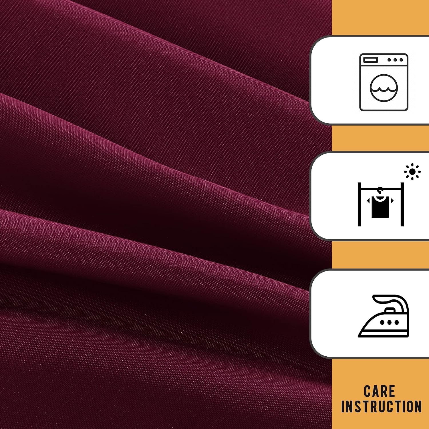 Burgundy 6ft Fitted Table Covers, 2 Pack: image 5